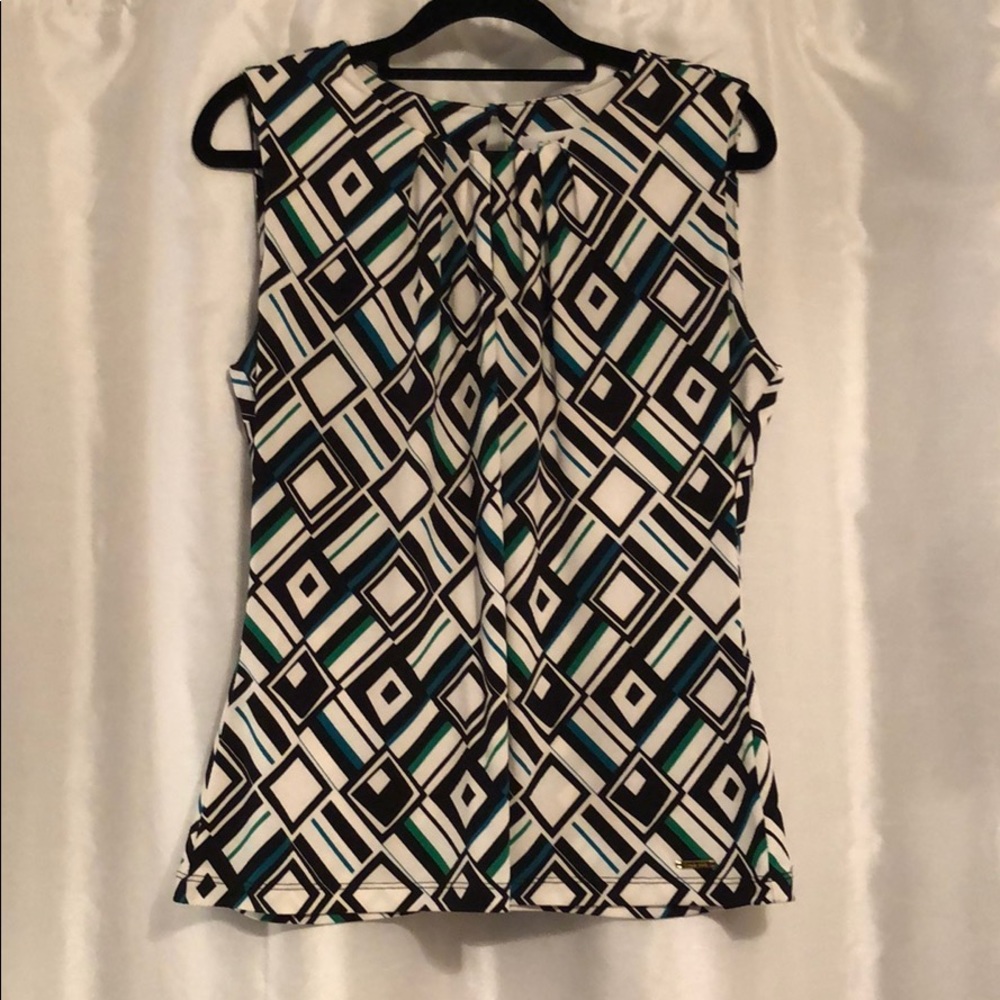Sleeveless geometric Calvin Klein blouse